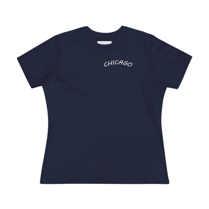Retro Chicago Sunset Women's Cotton Tee