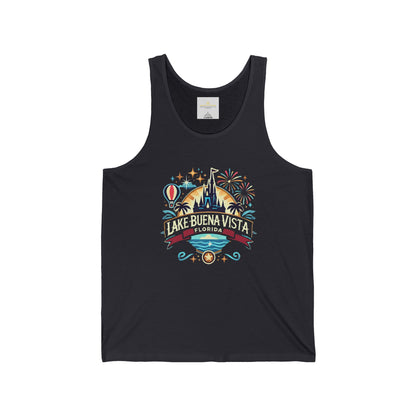 Adventurous Lake Buena Vista Unisex Jersey Tank