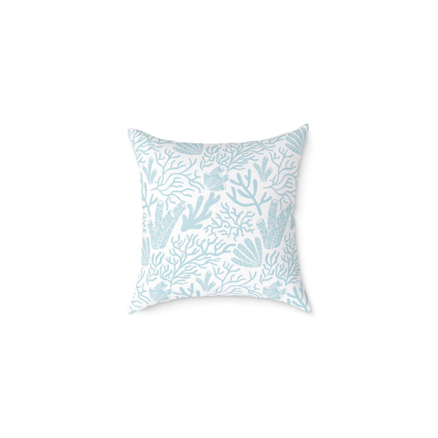 Coastal Reef Print Throw Pillow
