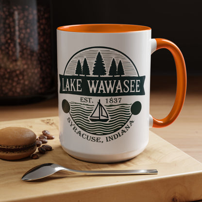 Vintage Lake Wawasee Accent Coffee Mug