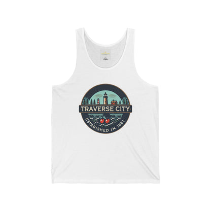 Vintage Traverse City Unisex Jersey Tank