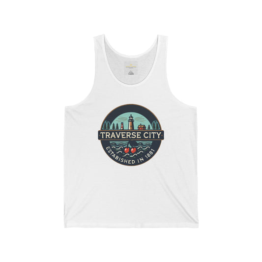 Vintage Traverse City Unisex Jersey Tank