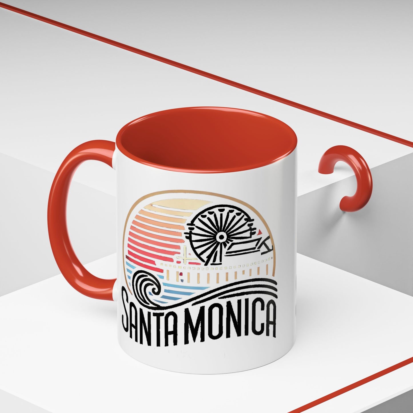 Vibrant Santa Monica Accent Coffee Mug