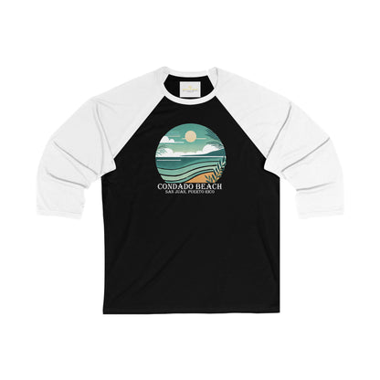 Coastal Vibes Condado Beach Men's 3/4 Sleeve Baseball Tee