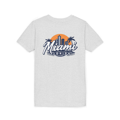 Retro Miami Unisex Youth Short Sleeve Tee