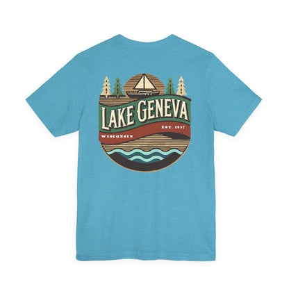 Retro Lake Geneva Unisex Jersey Short Sleeve Tee