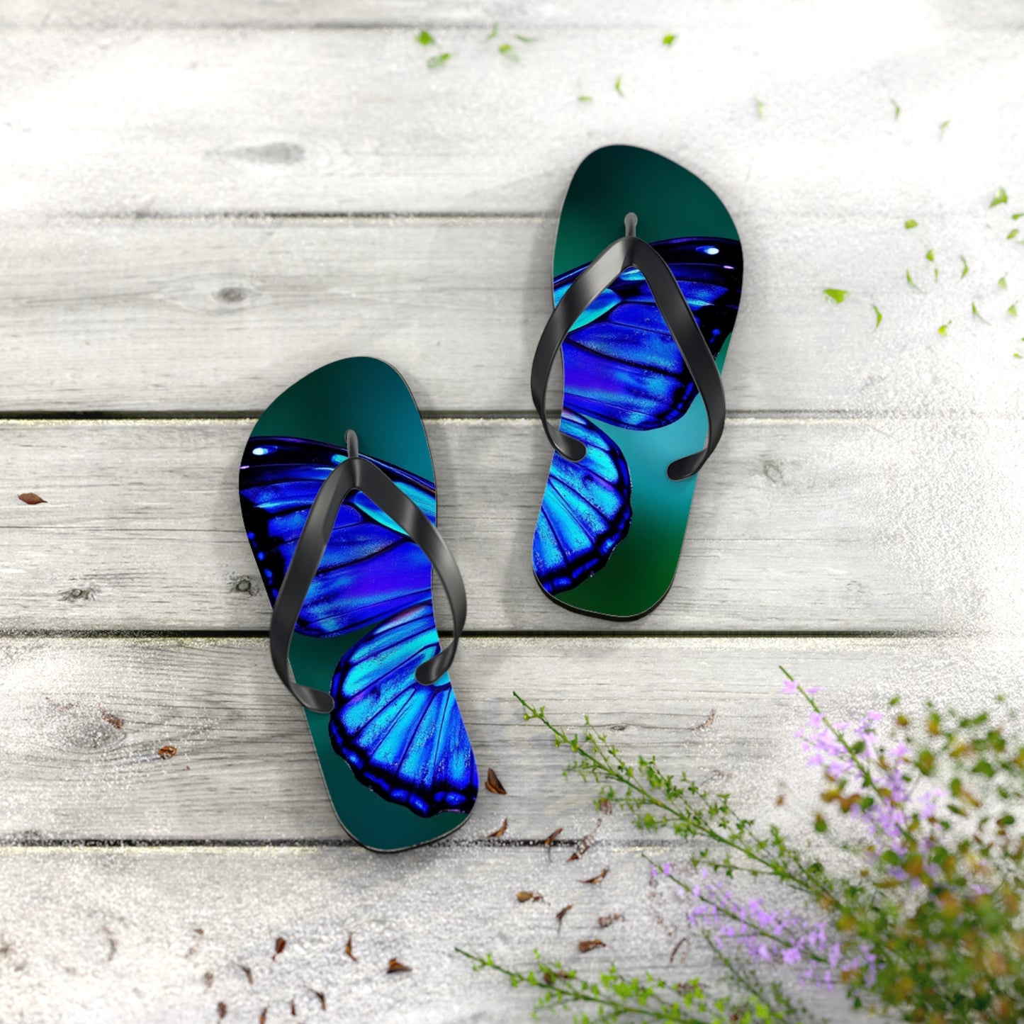 Mystical Butterfly #2 Flip Flops