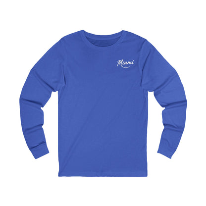 Retro Miami Unisex Jersey Long Sleeve Tee