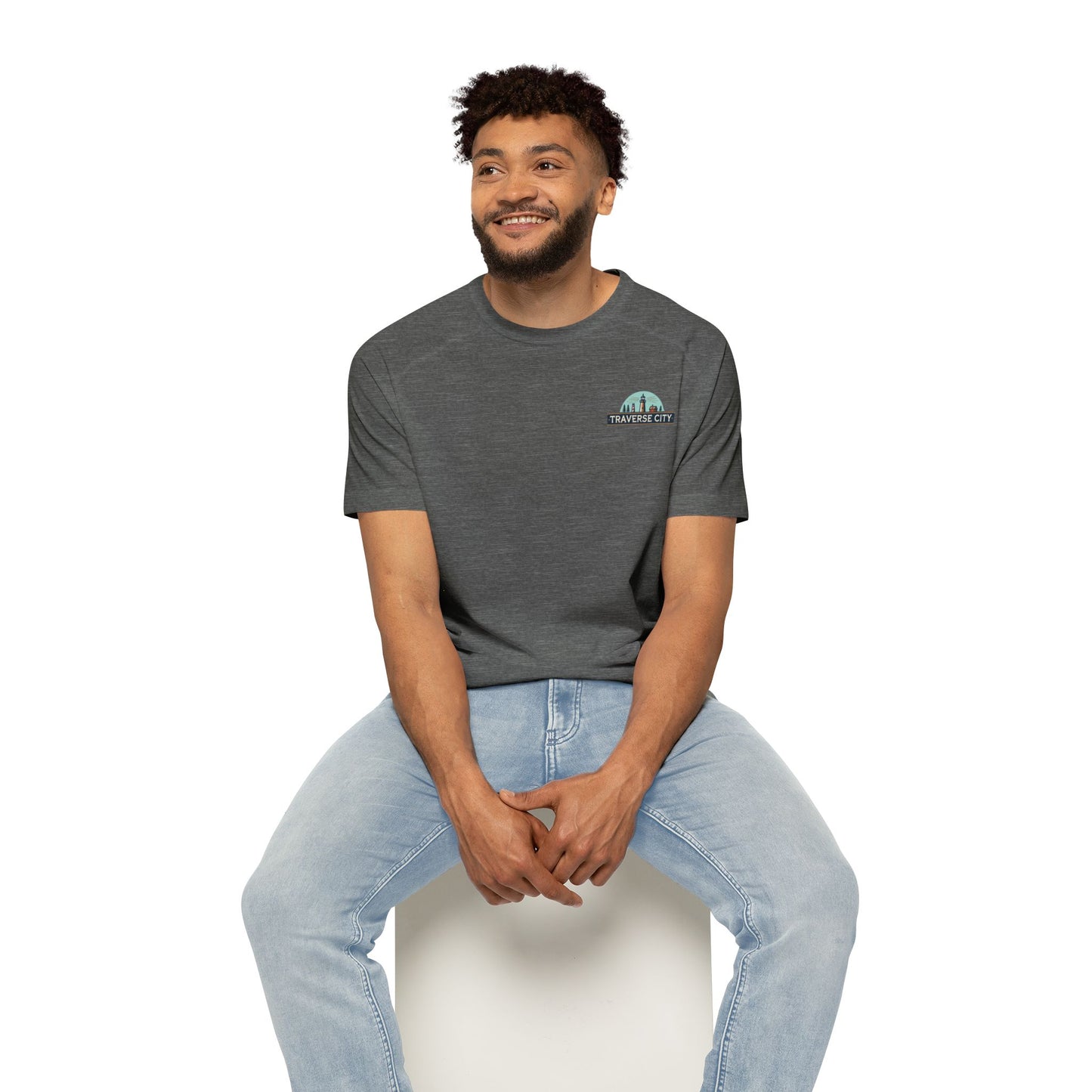Vintage Traverse City Men's Raglan T-Shirt