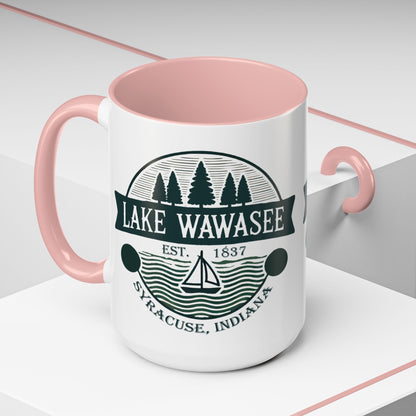 Vintage Lake Wawasee Accent Coffee Mug