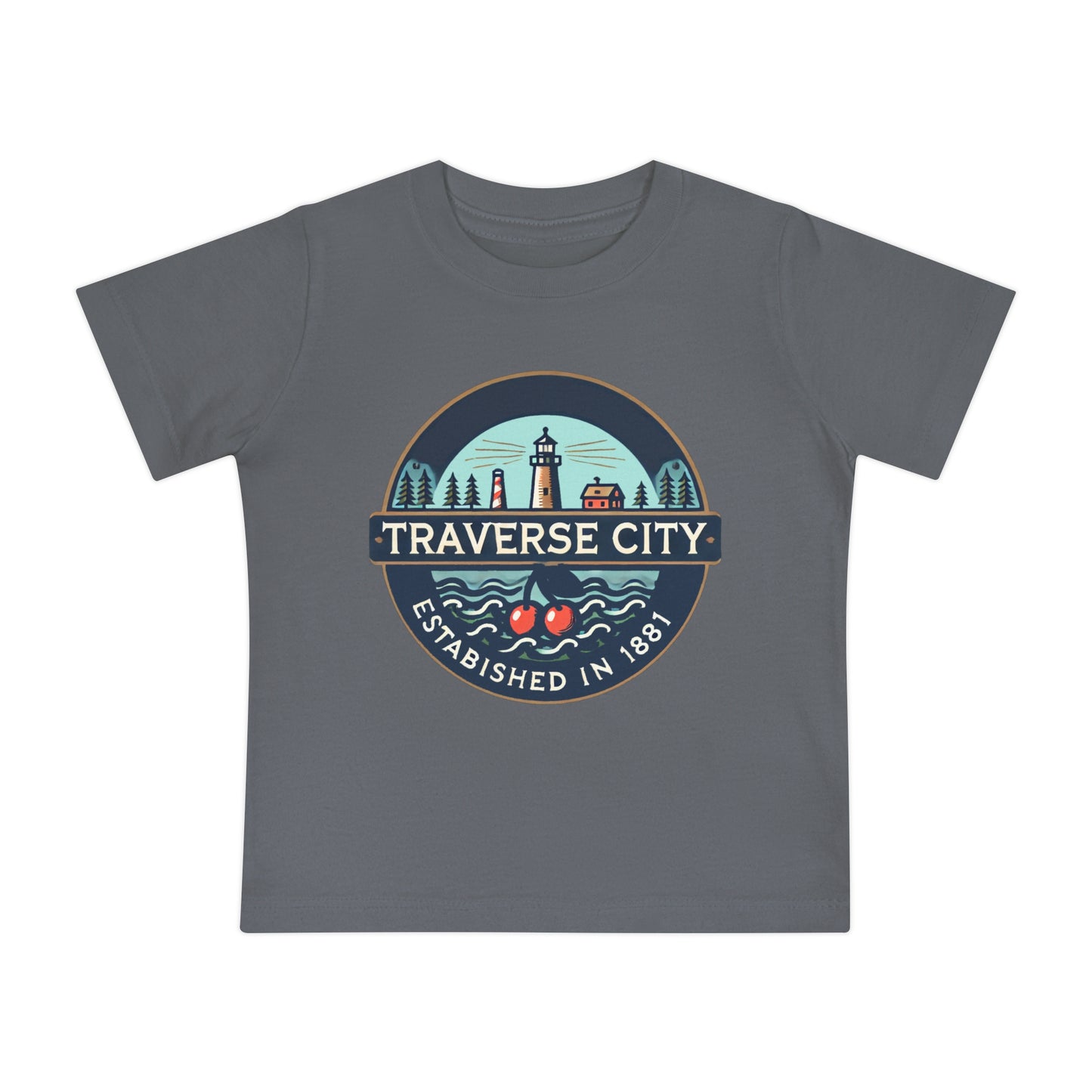 Vintage Traverse City Unisex Baby Short Sleeve T-Shirt