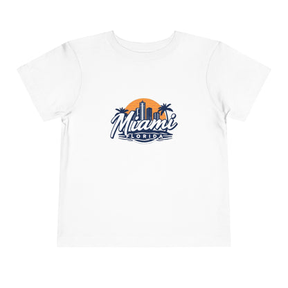 Retro Miami Unisex Toddler Short Sleeve Tee