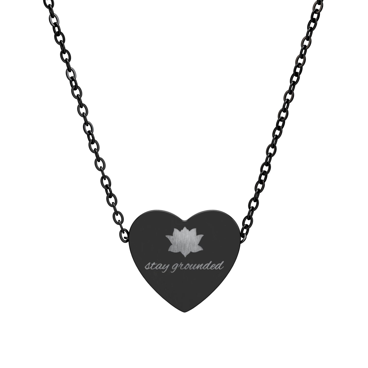 Stay Grounded — Engraved Heart Necklace