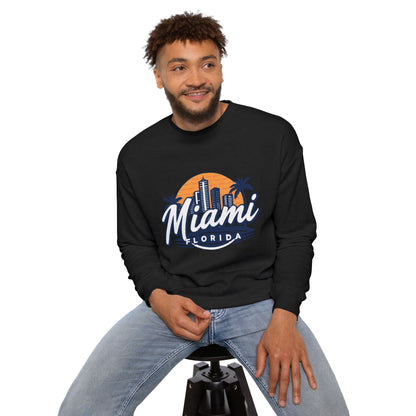 Retro Miami Unisex Drop Shoulder Sweatshirt