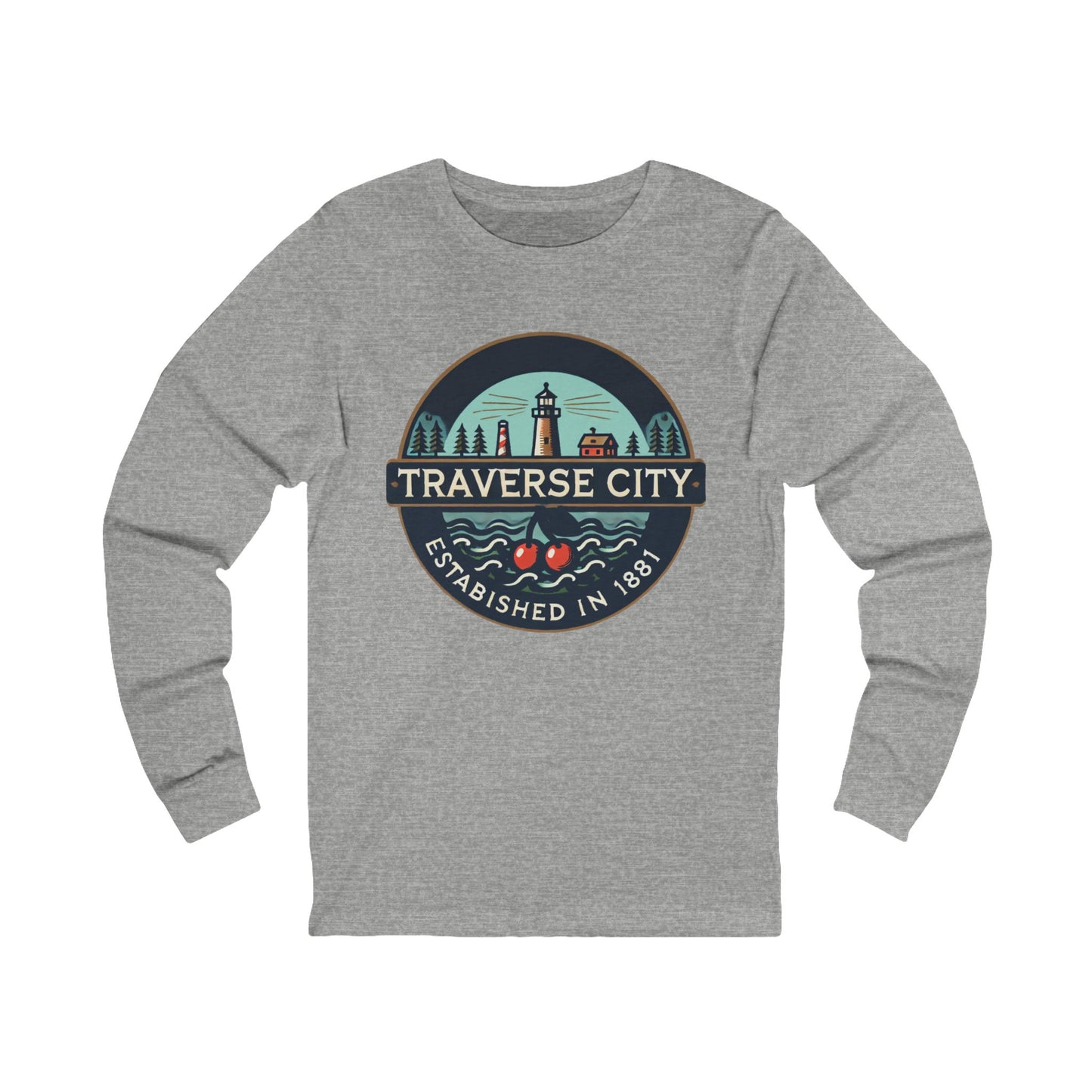 Vintage Traverse City Unisex Jersey Long Sleeve Tee