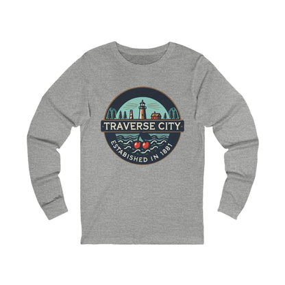 Vintage Traverse City Unisex Jersey Long Sleeve Tee