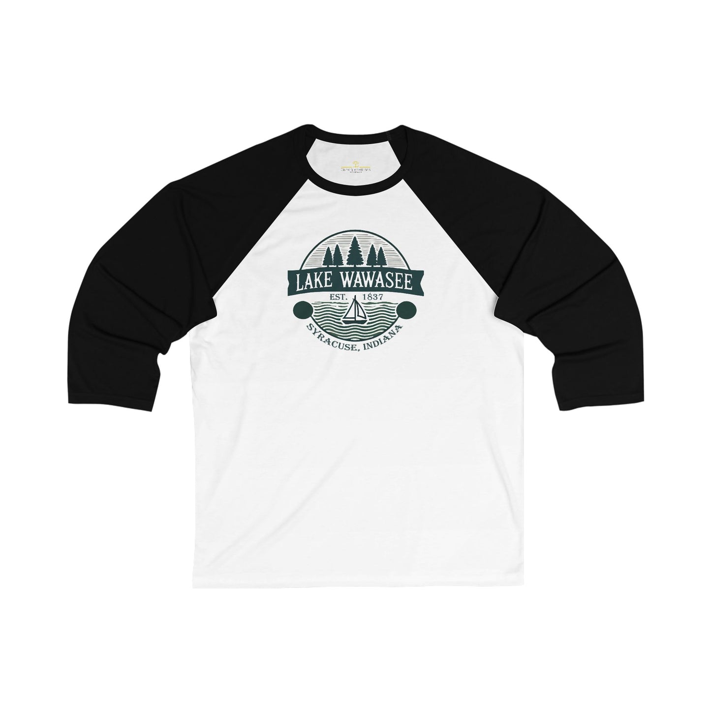 Vintage Lake Wawasee Men's 3/4 Sleeve Baseball Tee