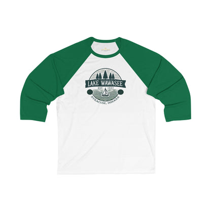 Vintage Lake Wawasee Men's 3/4 Sleeve Baseball Tee