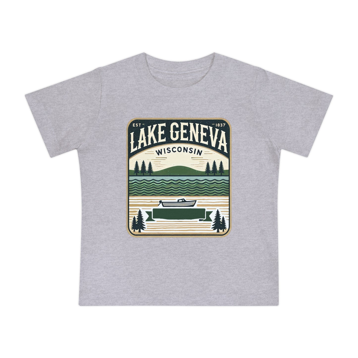 Vintage Lake Geneva Unisex Baby Short Sleeve T-Shirt