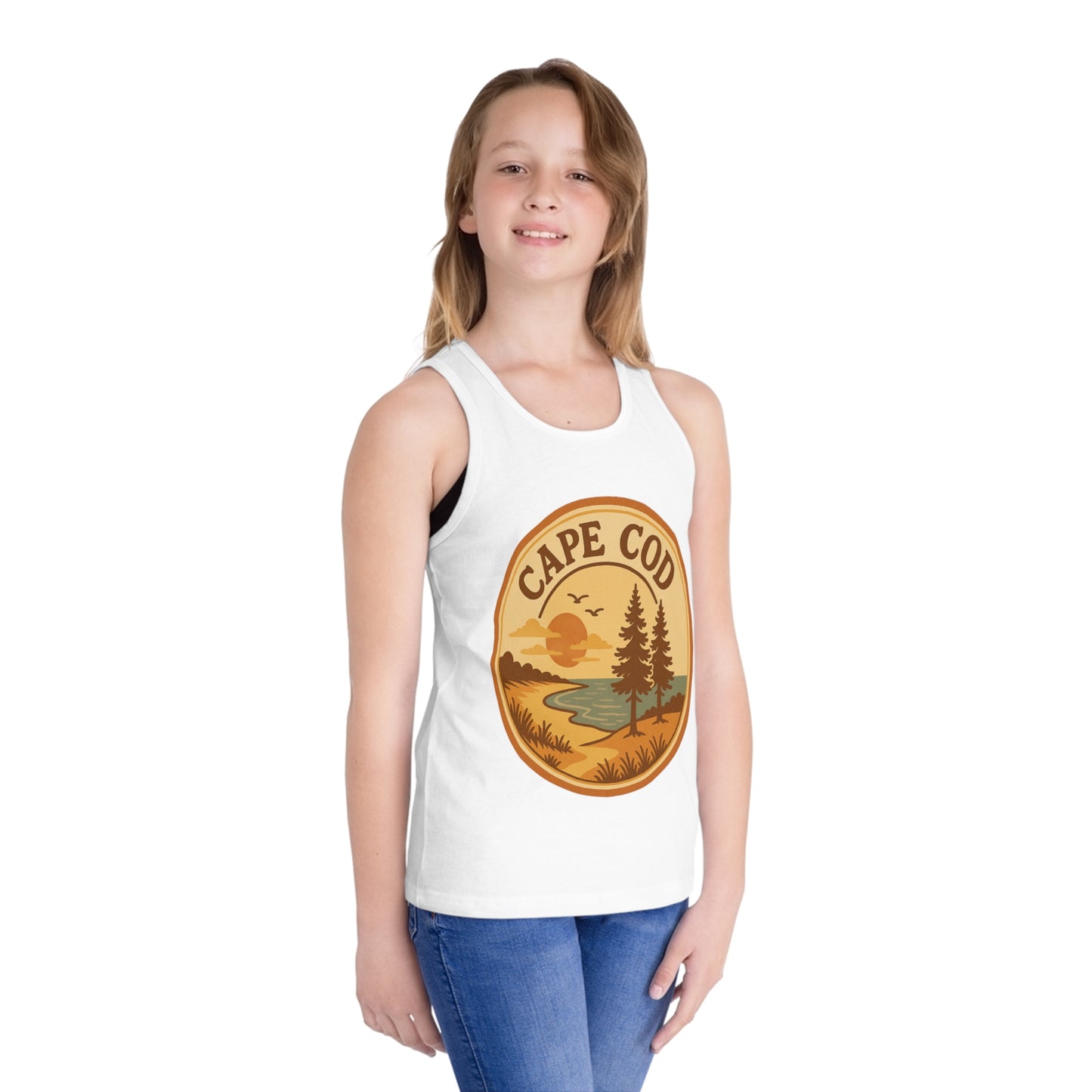 Rustic Cape Cod Unisex Kids Jersey Tank Top