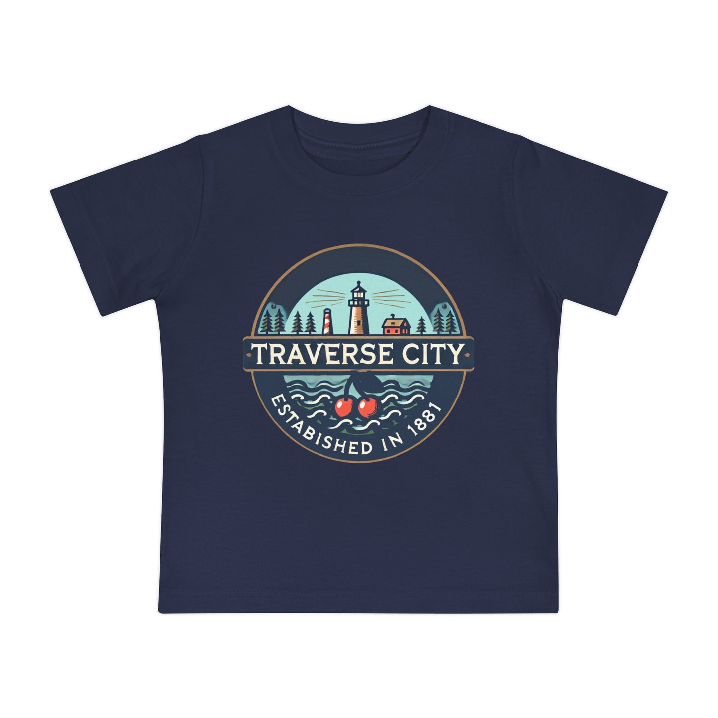 Vintage Traverse City Unisex Baby Short Sleeve T-Shirt