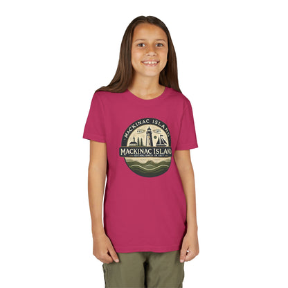 Vintage Mackinac Island Unisex Youth Short Sleeve Tee