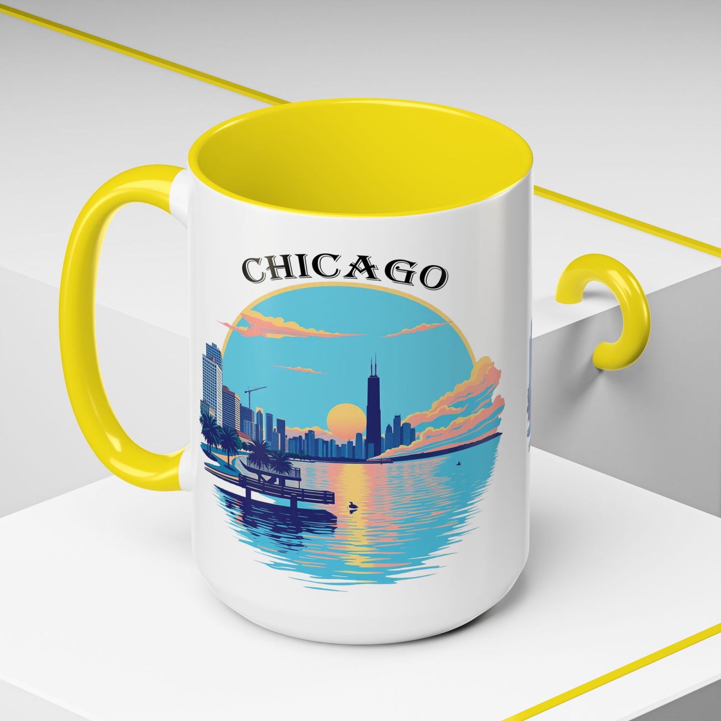 Retro Chicago Accent Coffee Mug