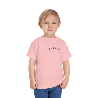 Retro Chicago Sunset Unisex Toddler Short Sleeve Tee