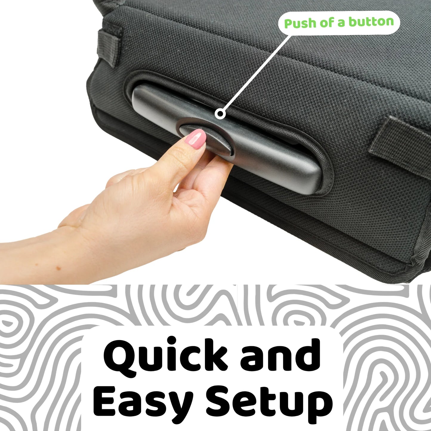 BubbleBum Teleport Backless Booster Car Seat, Kids Booster Seat for Car 40-100 lbs, Telescopic Portable Carseat, Ideal for Everyday Use and Foldable for Travel, - Black✔️