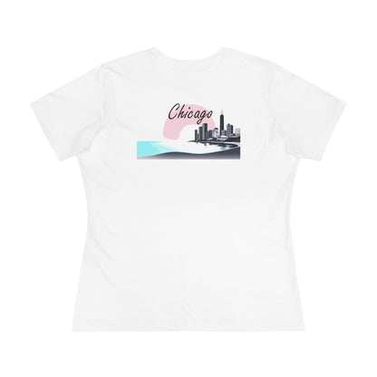 Elegant Chicago Skyline Women's Cotton Tee