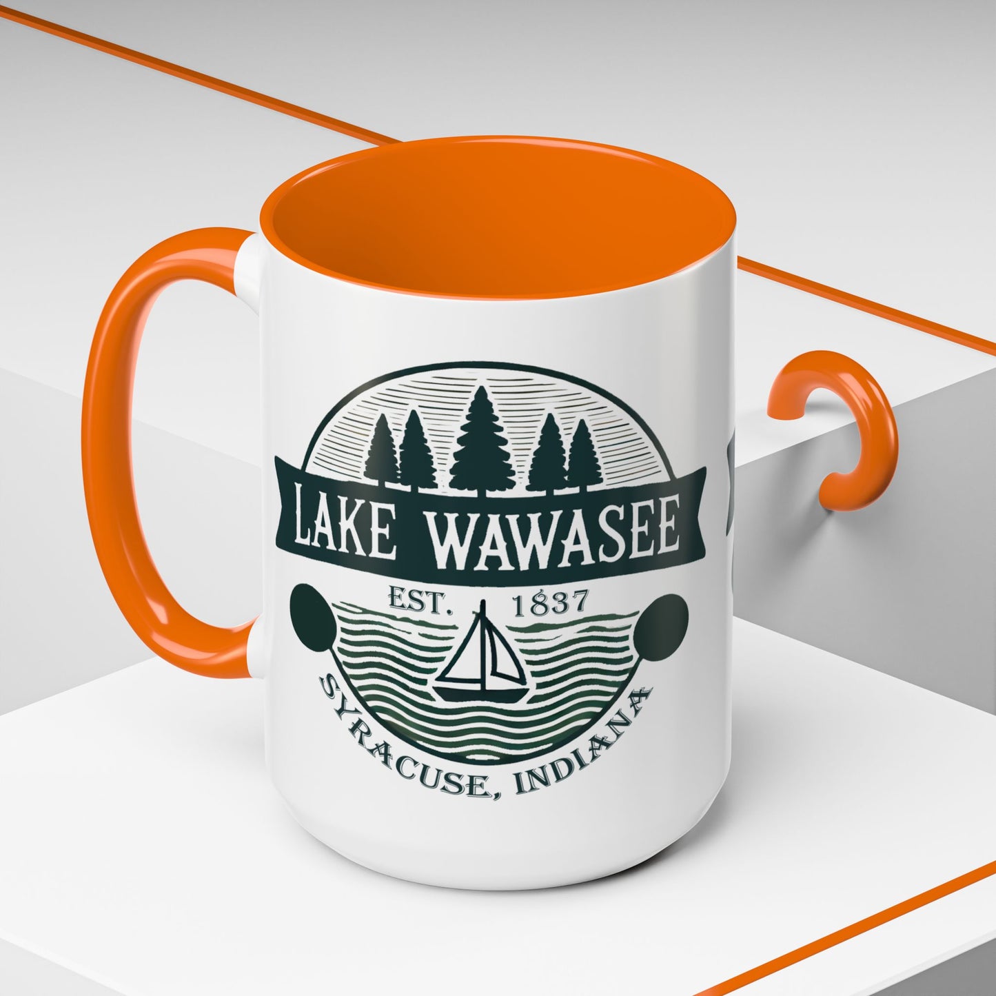 Vintage Lake Wawasee Accent Coffee Mug