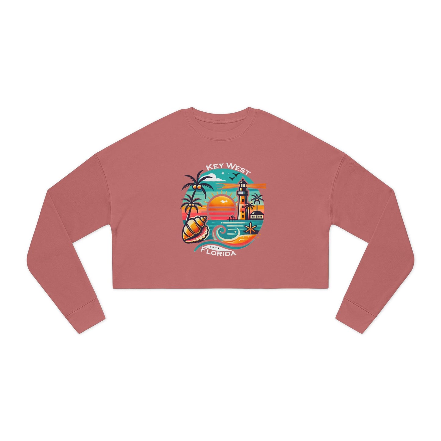 Vibrant Key West Women's Cropped Sweatshirt