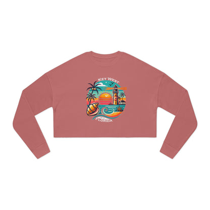 Vibrant Key West Women's Cropped Sweatshirt