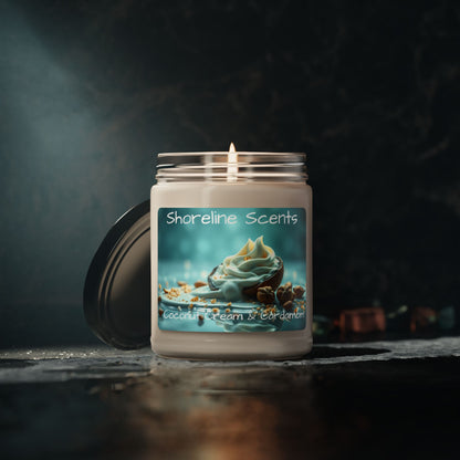 Coconut Cream & Cardamom Scented Candle (Soy Wax)