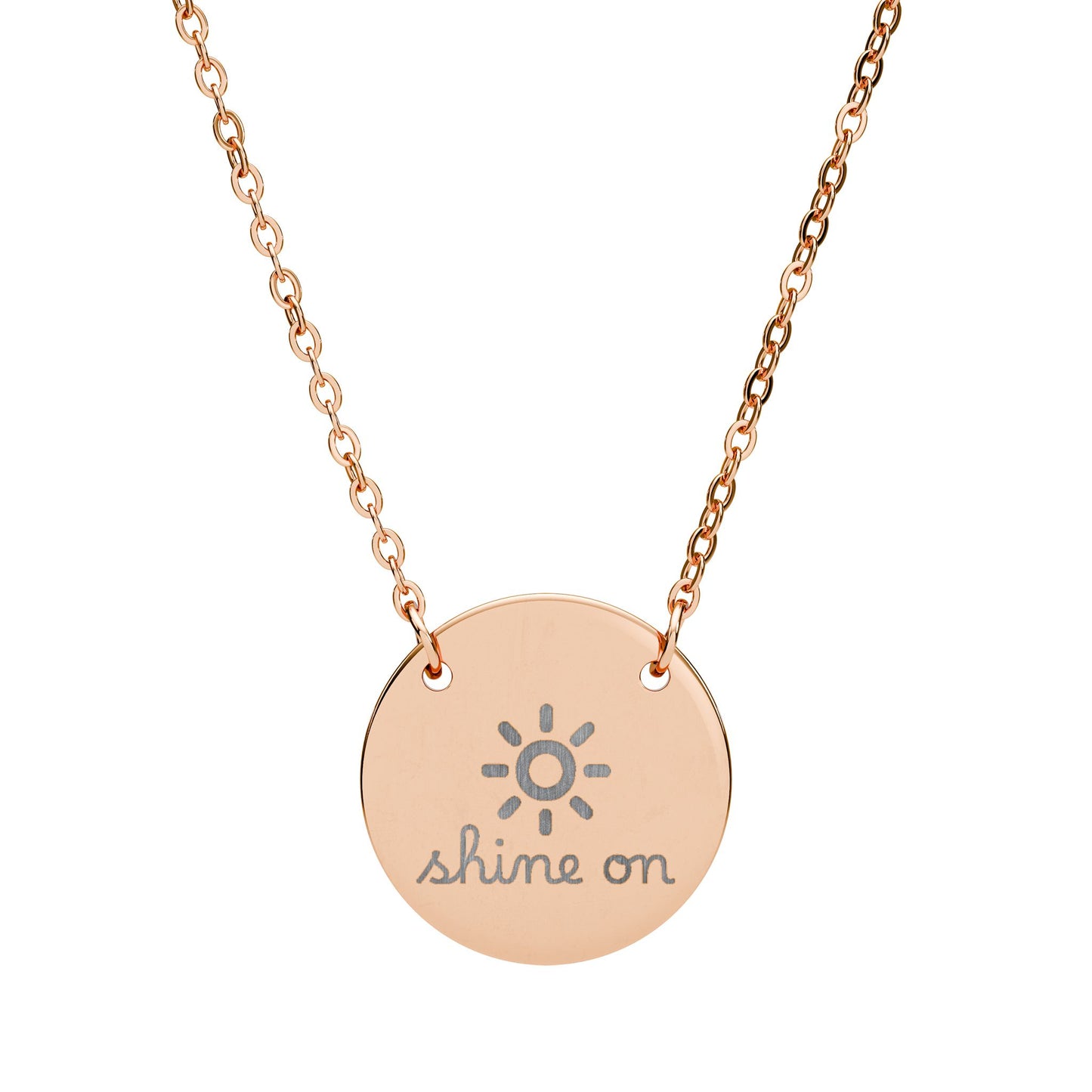 Shine On — Engraved Circle Necklace
