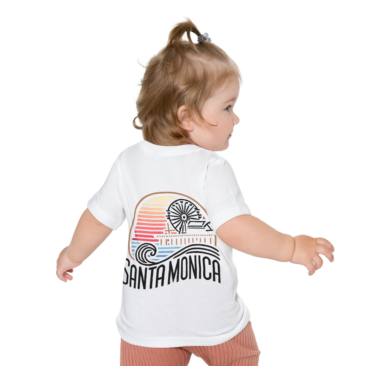 Vibrant Santa Monica Unisex Baby Short Sleeve T-Shirt