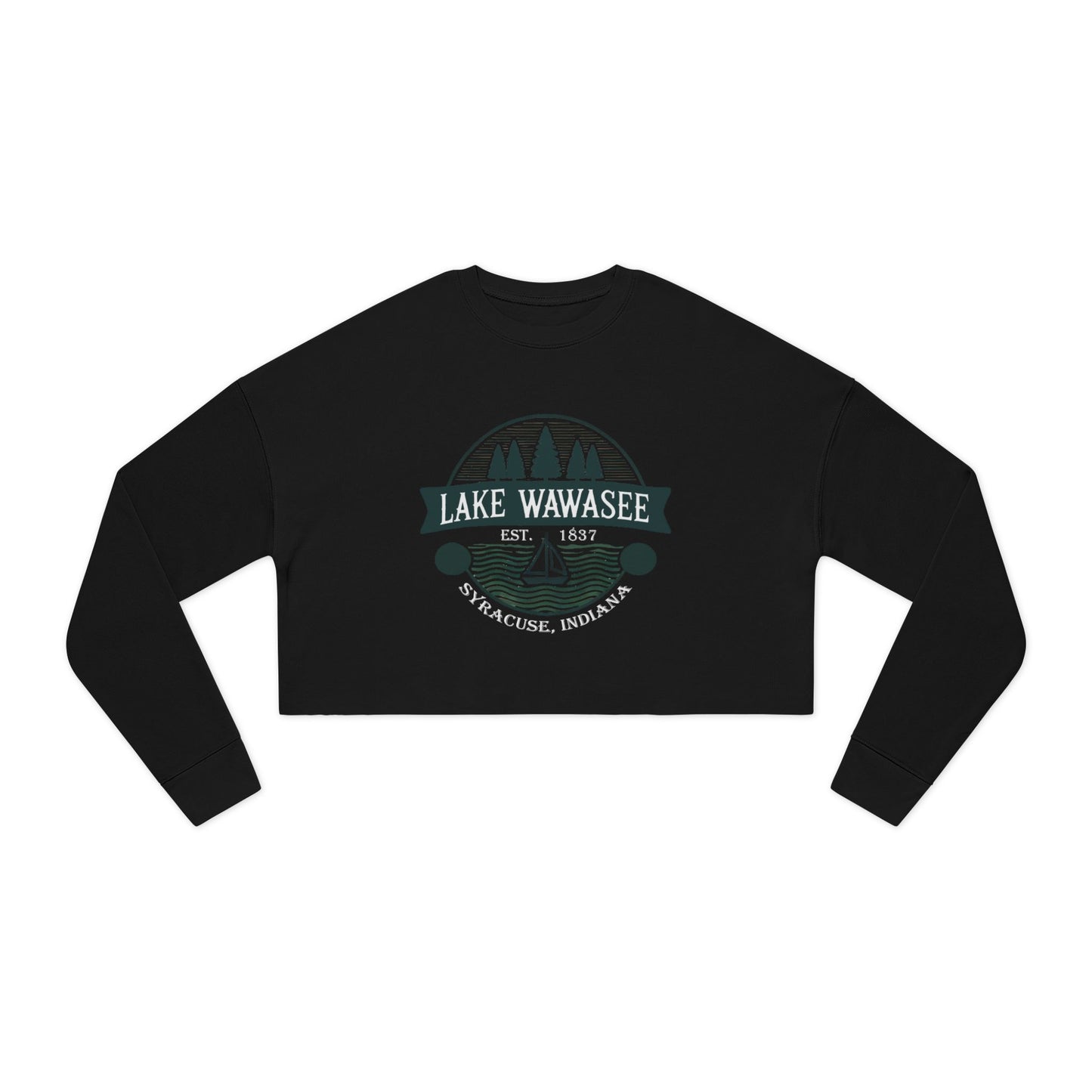 Vintage Lake Wawasee Women's Cropped Sweatshirt