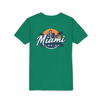 Retro Miami Unisex Youth Short Sleeve Tee