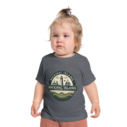 Vintage Mackinac Island Unisex Baby Short Sleeve T-Shirt