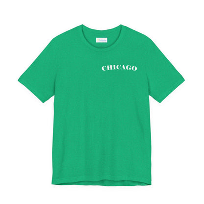 Mystery Noir Chicago Skyline Sunset Unisex Jersey Short Sleeve Tee