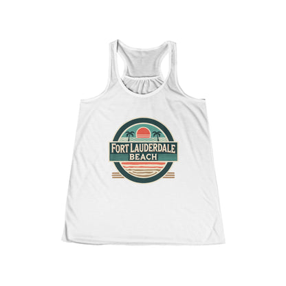 Vintage Fort Lauderdale Women's Flowy Racerback Tank