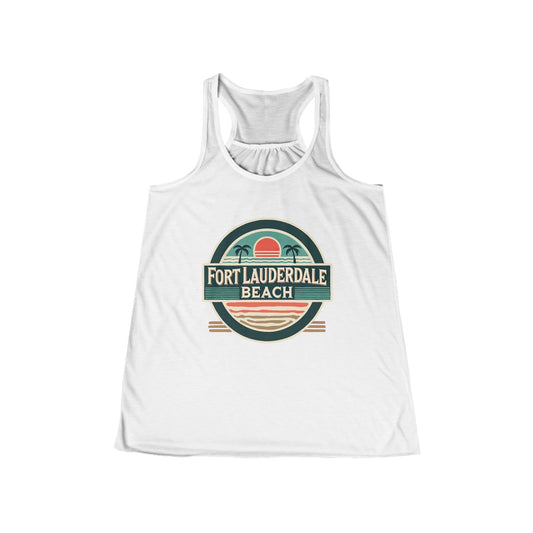 Vintage Fort Lauderdale Women's Flowy Racerback Tank