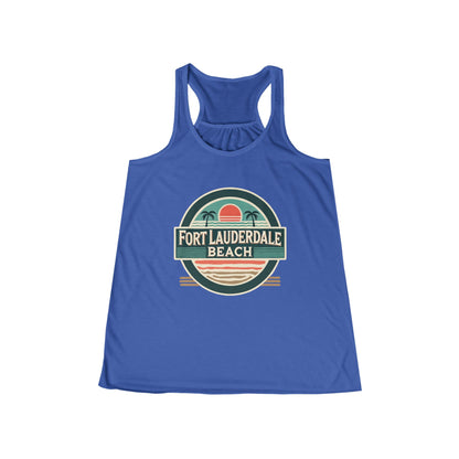Vintage Fort Lauderdale Women's Flowy Racerback Tank