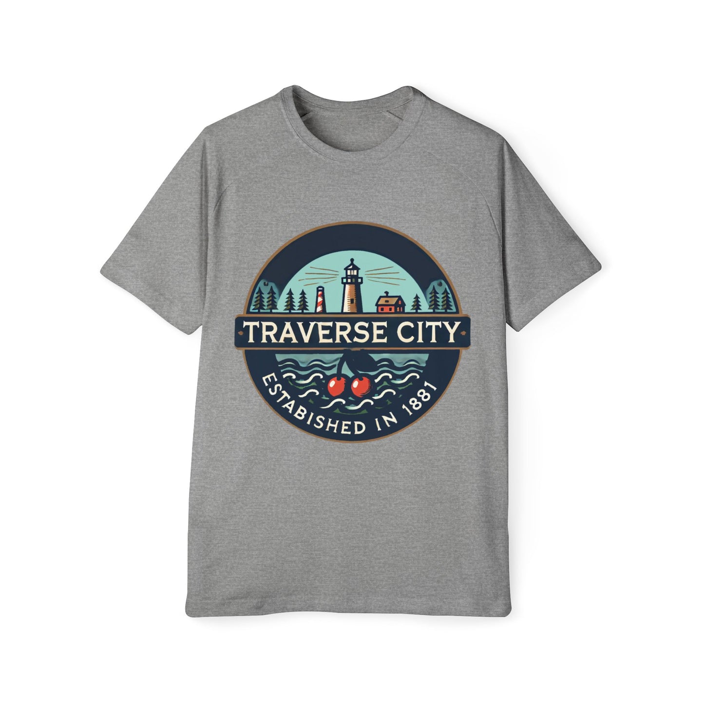 Vintage Traverse City Men's Raglan T-Shirt