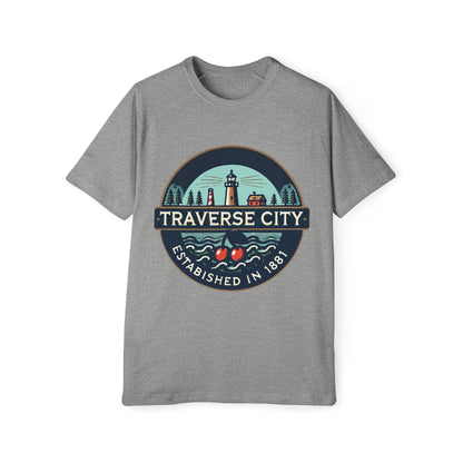 Vintage Traverse City Men's Raglan T-Shirt