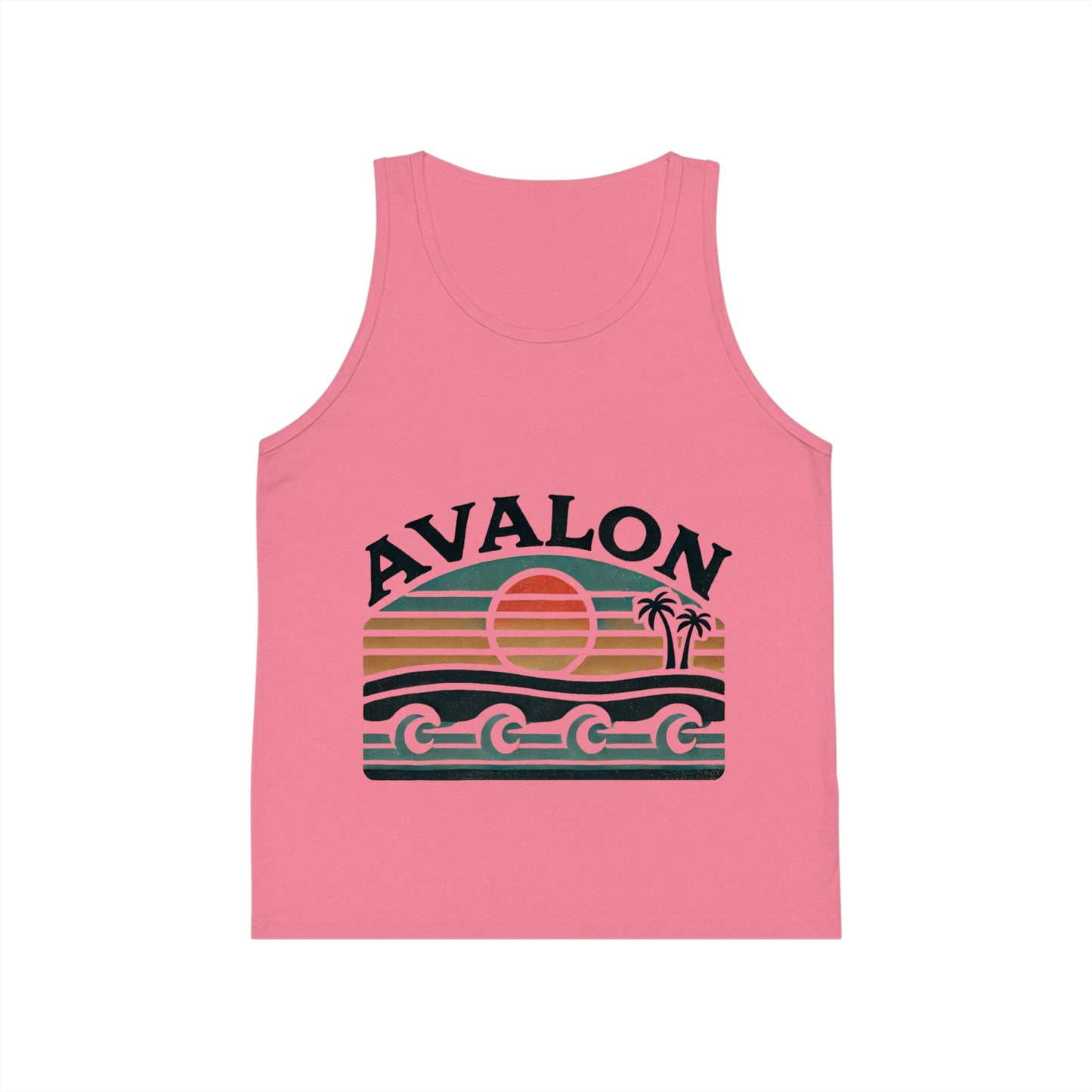 Retro Avalon Sunset Unisex Kids Jersey Tank Top