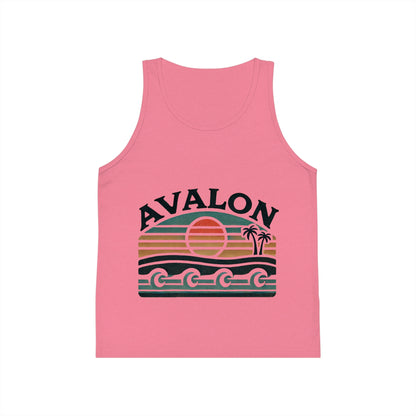 Retro Avalon Sunset Unisex Kids Jersey Tank Top