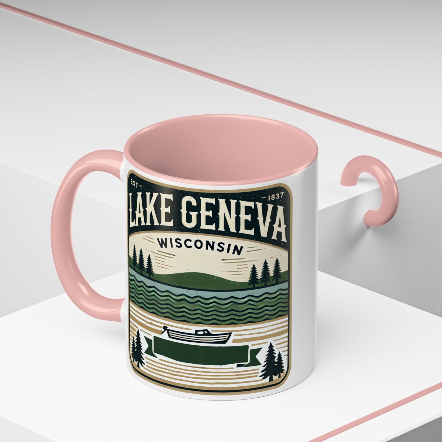 Vintage Lake Geneva Accent Coffee Mug