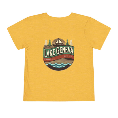 Retro Lake Geneva Unisex Toddler Short Sleeve Tee