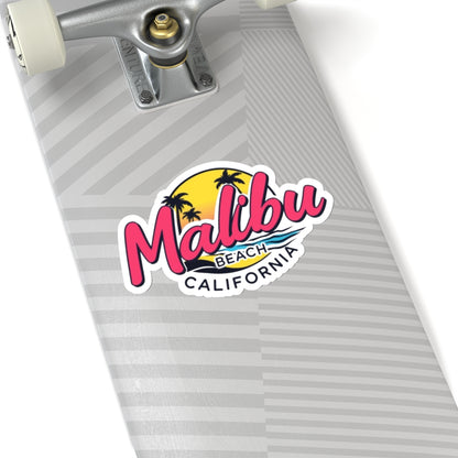 Retro Malibu Kiss-Cut Sticker